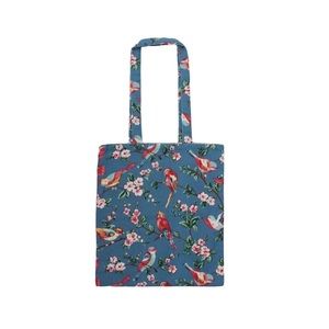 Handmade tote bag with vintage fabric full lining with inside pocket